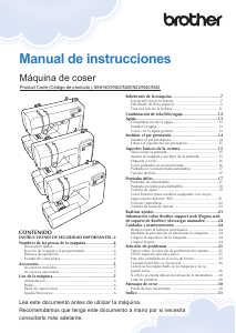 Manual de uso Brother CP2160W Máquina de coser
