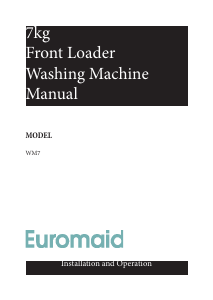 Manual Euromaid WM7 Washing Machine