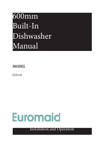 Manual Euromaid EDI14S Dishwasher