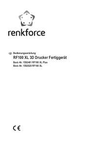 Bedienungsanleitung Renkforce RF100 XL 3D-Drucker