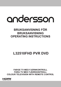 Bruksanvisning Andersson L32510FHD PVR DVD LED-TV