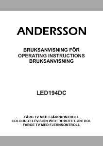 Handleiding Andersson LED194DC LED televisie