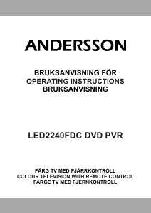 Manual Andersson LED2240FDC DVD PVR LED Television