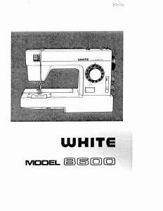 Handleiding White W8600 Naaimachine