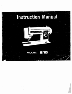 Manual White W815 Sewing Machine