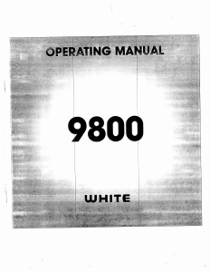 Handleiding White W9800 Naaimachine