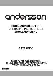 Manual Andersson A4222FDC LCD Television