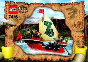 Handleiding Lego set 7416 Orient Expedition Schip van de keizer