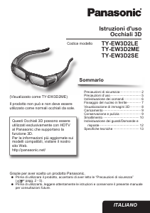 Manuale Panasonic TY-EW3D2ME Occhiali 3D