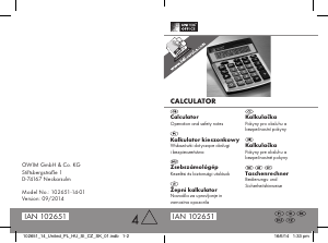 Instrukcja United Office IAN 102651 Kalkulator