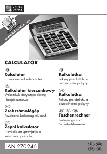 Priročnik United Office IAN 270246 Kalkulator