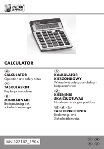 Käyttöohje United Office IAN 327157 Laskin