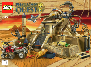 Manual de uso Lego set 7327 Pharaohs Quest La pirámide de escorpión