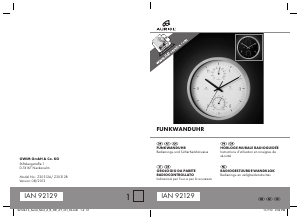 Mode d’emploi United Office IAN 92129 Horloge