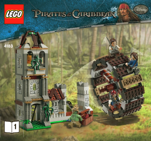 Bedienungsanleitung Lego set 4183 Pirates of the Caribbean Duell bei der Mühle