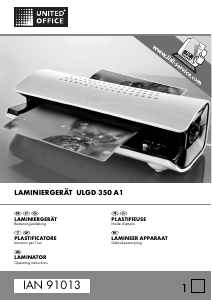 Handleiding United Office IAN 91013 Lamineermachine