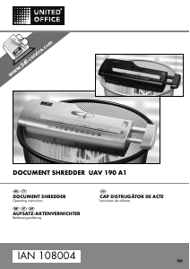 Manual United Office IAN 108004 Distrugator documente
