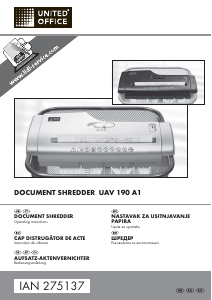 Manual United Office IAN 275137 Distrugator documente