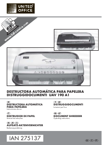 Manual United Office IAN 275137 Destruidora de papel