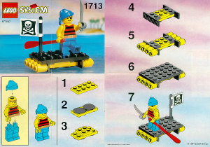 Manuale Lego set 1713 Pirates Pirata naufragato