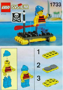 Bruksanvisning Lego set 1733 Pirates Skeppsbrutna pirat