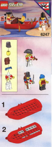Manual de uso Lego set 6247 Pirates piratas con bote de remos