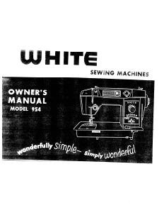 Manual White W954 Sewing Machine