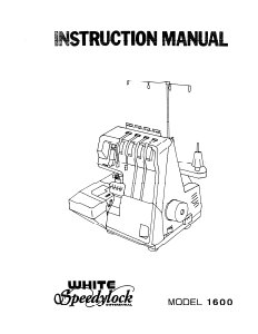 Manual White W1600 Sewing Machine