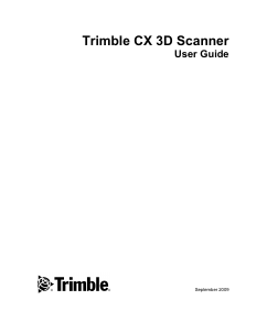 Handleiding Trimble CX 3D Scanner