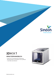 Bedienungsanleitung Sindoh 3DWOX 1 3D-Drucker