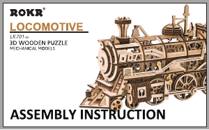 Manual ROKR set LK701 Mechanical Models Locomotive