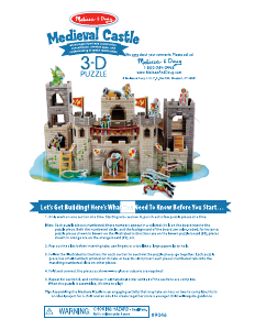 Käyttöohje Melissa & Doug Medieval Castle 3D-palapeli
