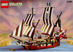 Bedienungsanleitung Lego set 6286 Pirates Totenkopfschiff