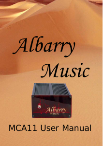 Manual Albarry MCA11 Amplifier
