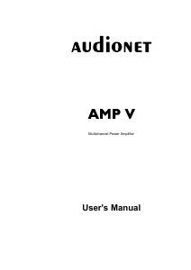 Handleiding Audionet AMP V Versterker