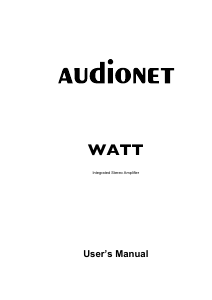 Manual Audionet WATT Amplifier