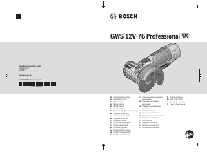 Посібник Bosch GWS 12V-76 Кутошліфувальна машина