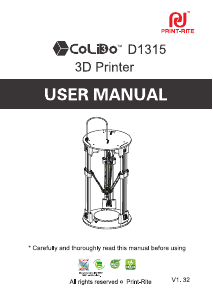 Handleiding CoLiDo D1315 3D Printer