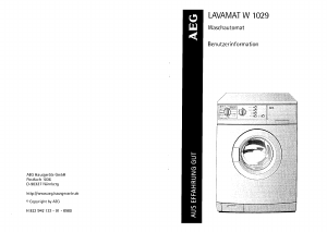 Bedienungsanleitung AEG LAVW1029-W Waschmaschine