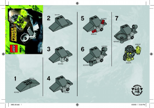 Manual de uso Lego set 8908 Power Miners Lanzador monstruo