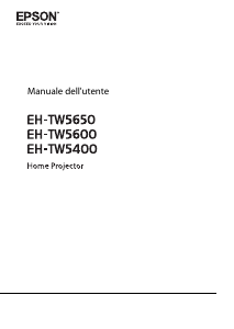 Manuale Epson EH-TW5400 Proiettore
