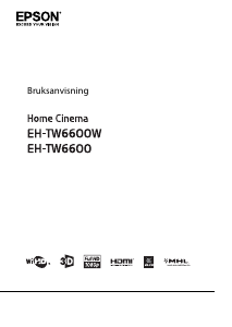 Bruksanvisning Epson EH-TW6600W Projektor