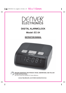 Manual Denver EC-34 Alarm Clock