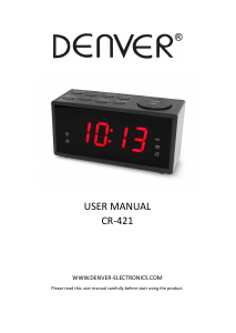 Manual Denver CR-421 Alarm Clock Radio