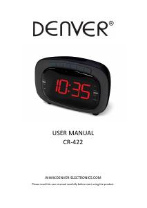 Manual Denver CR-422 Alarm Clock Radio