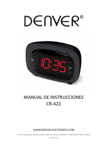 Manual de uso Denver CR-422 Radiodespertador