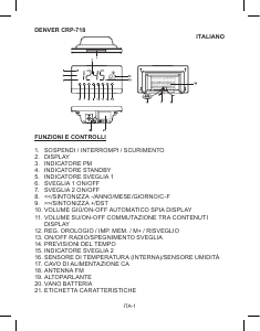 Manuale Denver CR-718 Radiosveglia