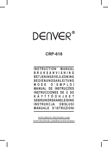 Brugsanvisning Denver CRP-618 Radio-vækkeure