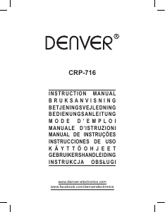 Manual de uso Denver CRP-716 Radiodespertador