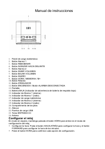 Manual de uso Denver CRQ-107 Radiodespertador